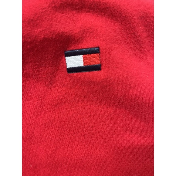 TOMMY HILFIGER SIZE YOUTH LARGE FULL ZIP TERRY HOODIE RED FULL ZIP‎ HOODIE E51 - Picture 3 of 4